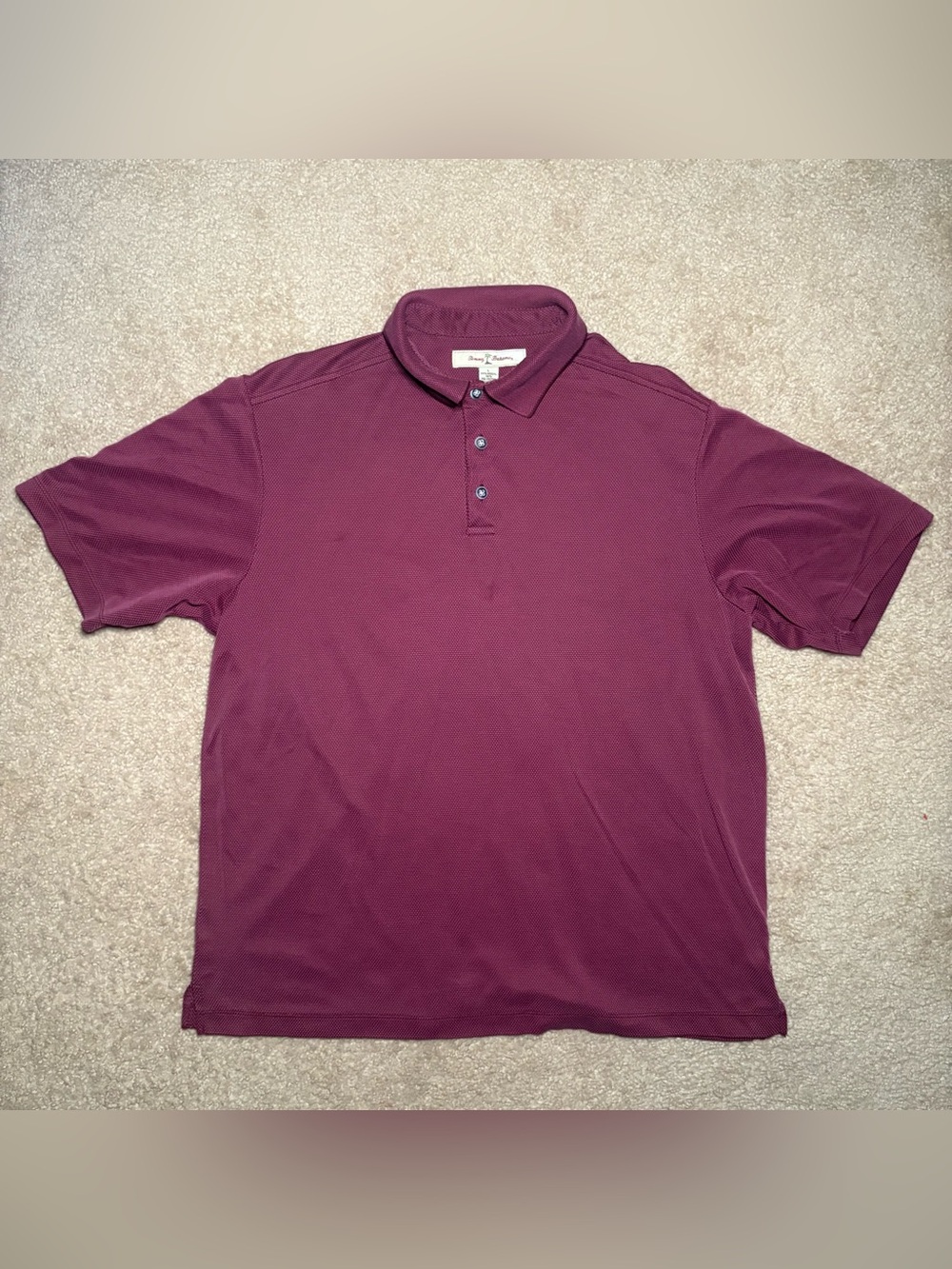 Tommy Bahama Men's Large Polo in Burgundy Short Sleeve - Picture 2 of 10